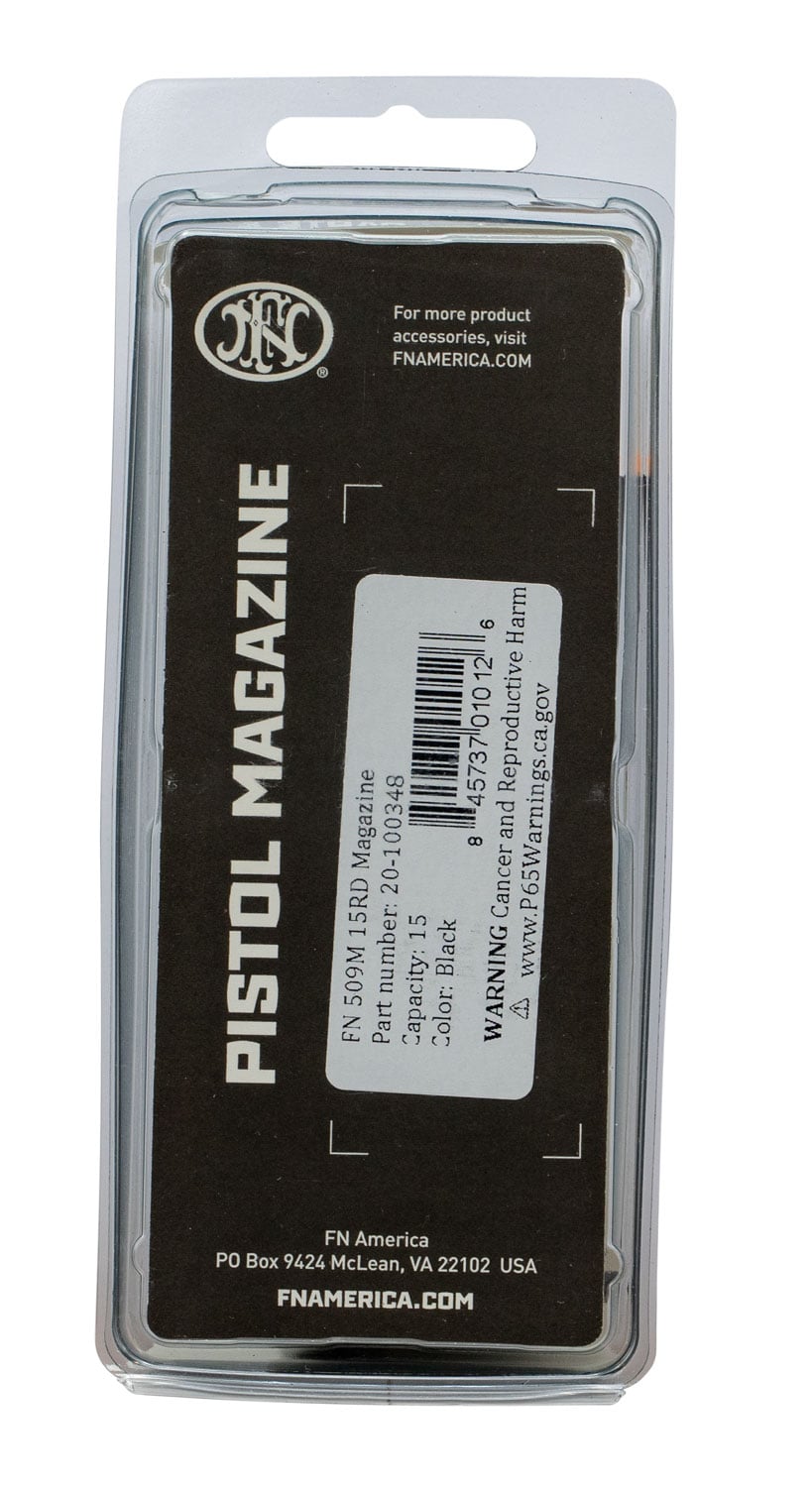 FN America 15 Round 9mm 509M Detachable Magazine, Black - 20100348