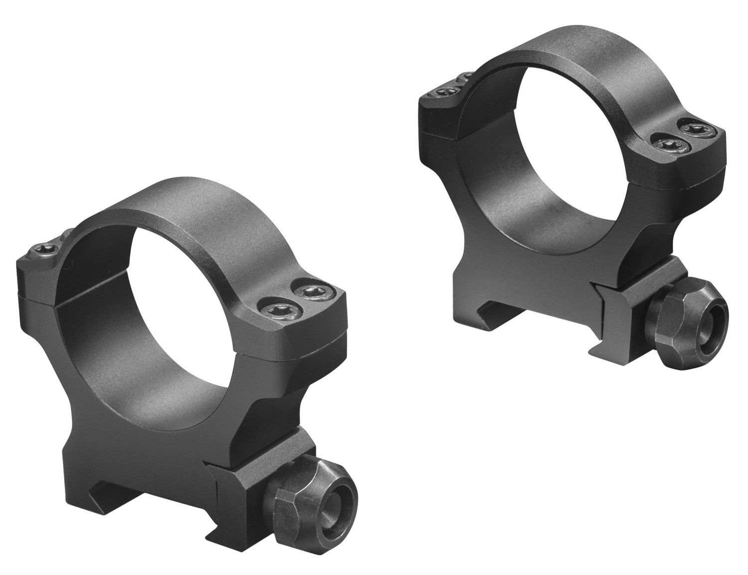 Leupold BackCountry 1" Low 7075 T6 Aluminum 2-Piece Cross-Slot Ring, Matte Black - 175116