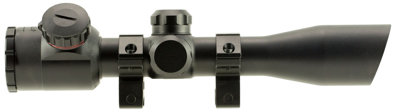 TruGlo Compact Crossbow 4x32mm Dual Illuminated Red/Green Range Finding Rifle Scope w/ Ring - TG8504B3L
