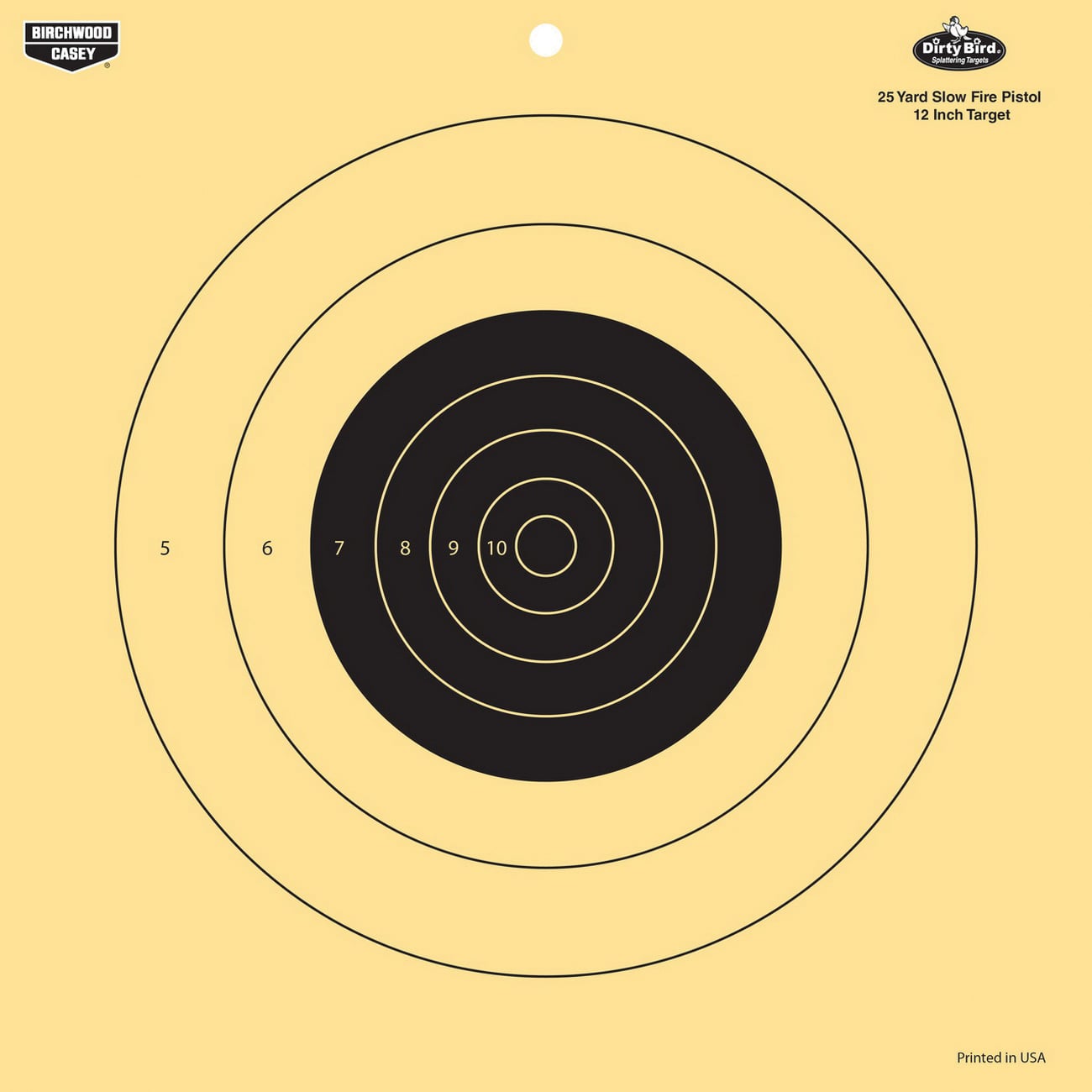 Birchwood Casey Dirty Bird 12" Reactive Target, Tan/Black, 12/pack - 35022