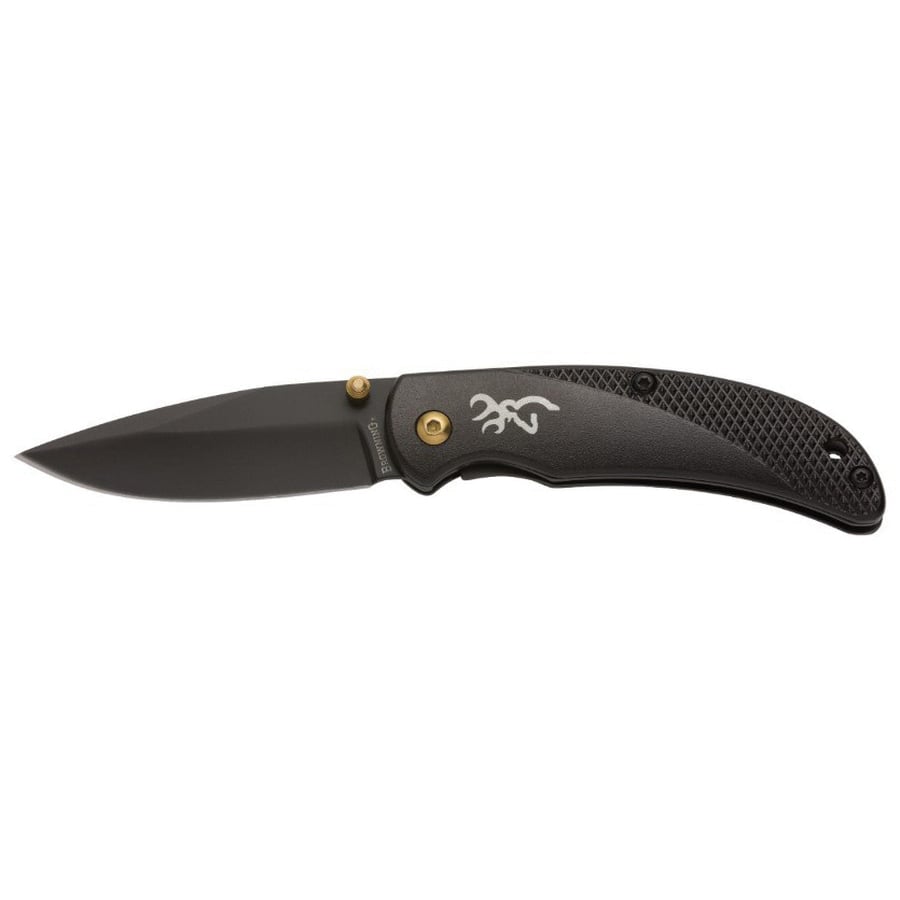 Browning Prism 3 Drop Point Folding Knife, 2.875", Black - 3220340