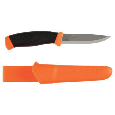 Morakniv Companion Fixed Blade Knife Stainless Steel 4.1" Blade, Blk/Orange - M-12090