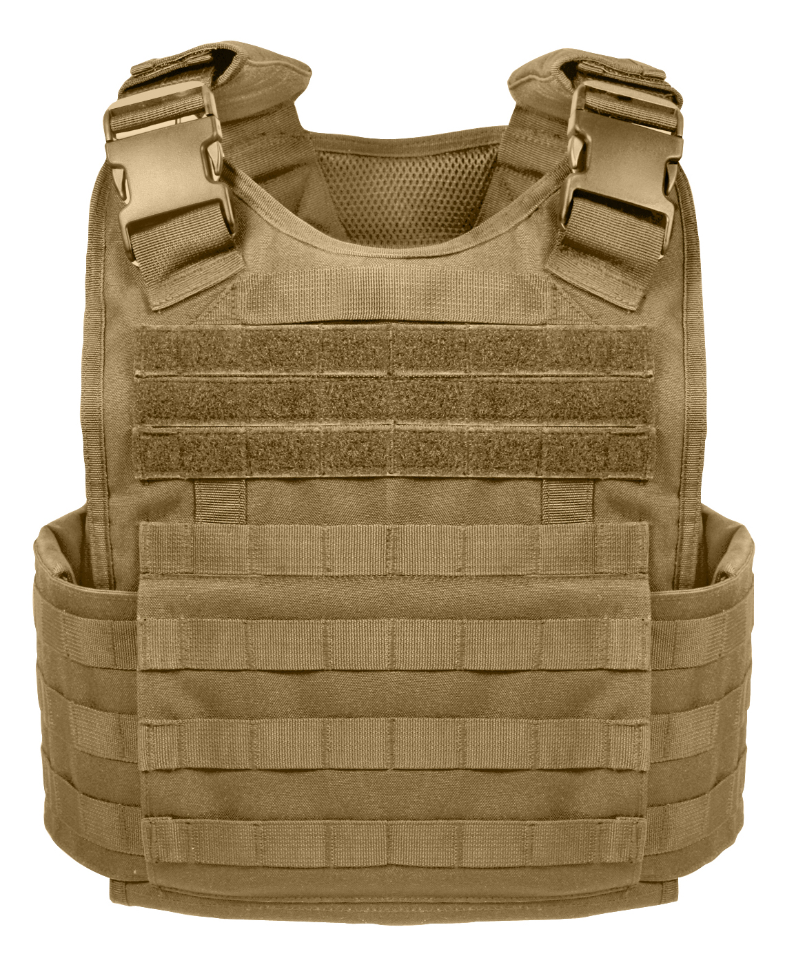 Rothco Molle Plate Carrier Vest - Coyote Brown, X-Small - Small