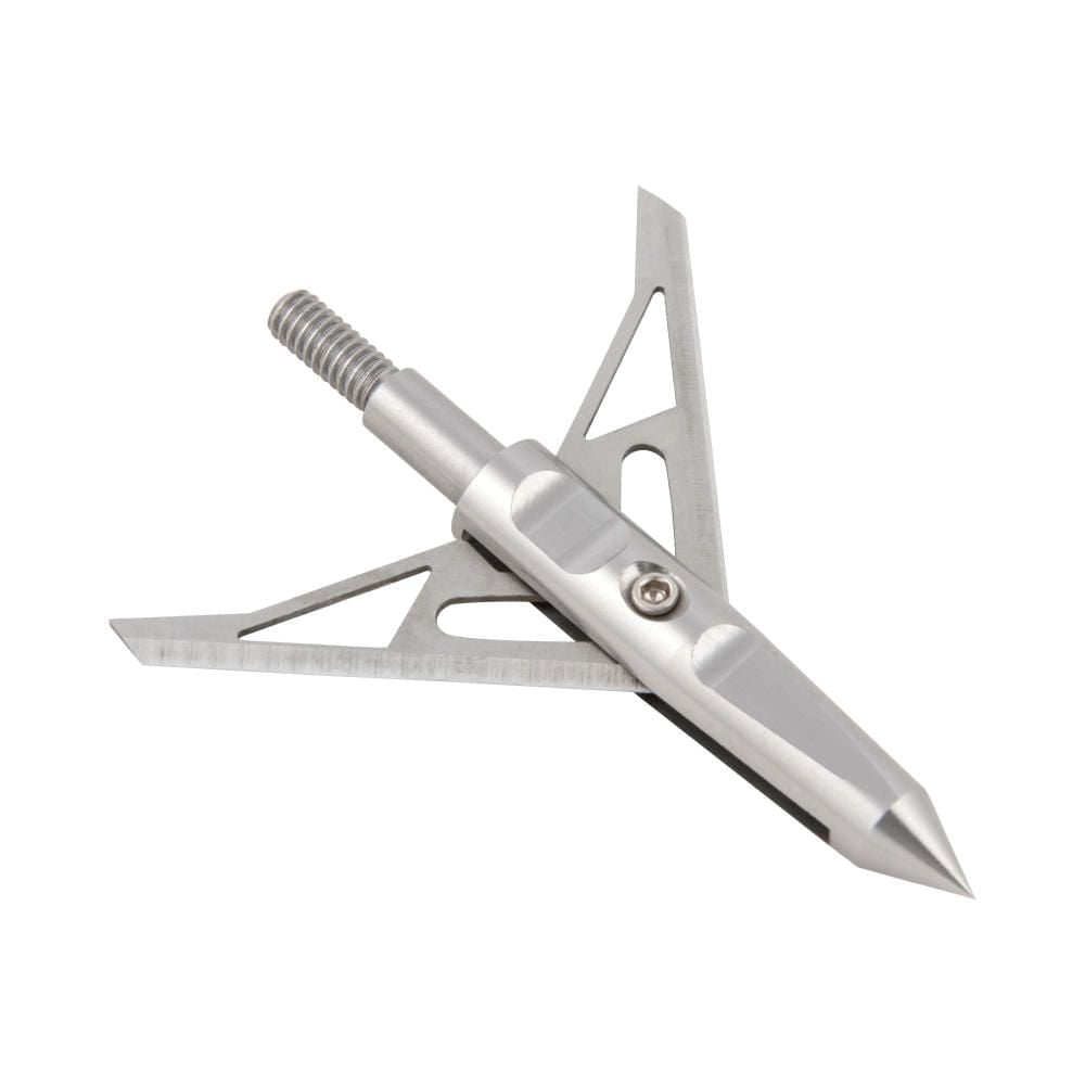 Stryke Vapor Rear Deploying 100 gr 2-Blade Vapor Rear Deploying Broadhead, Silver Pack of 3