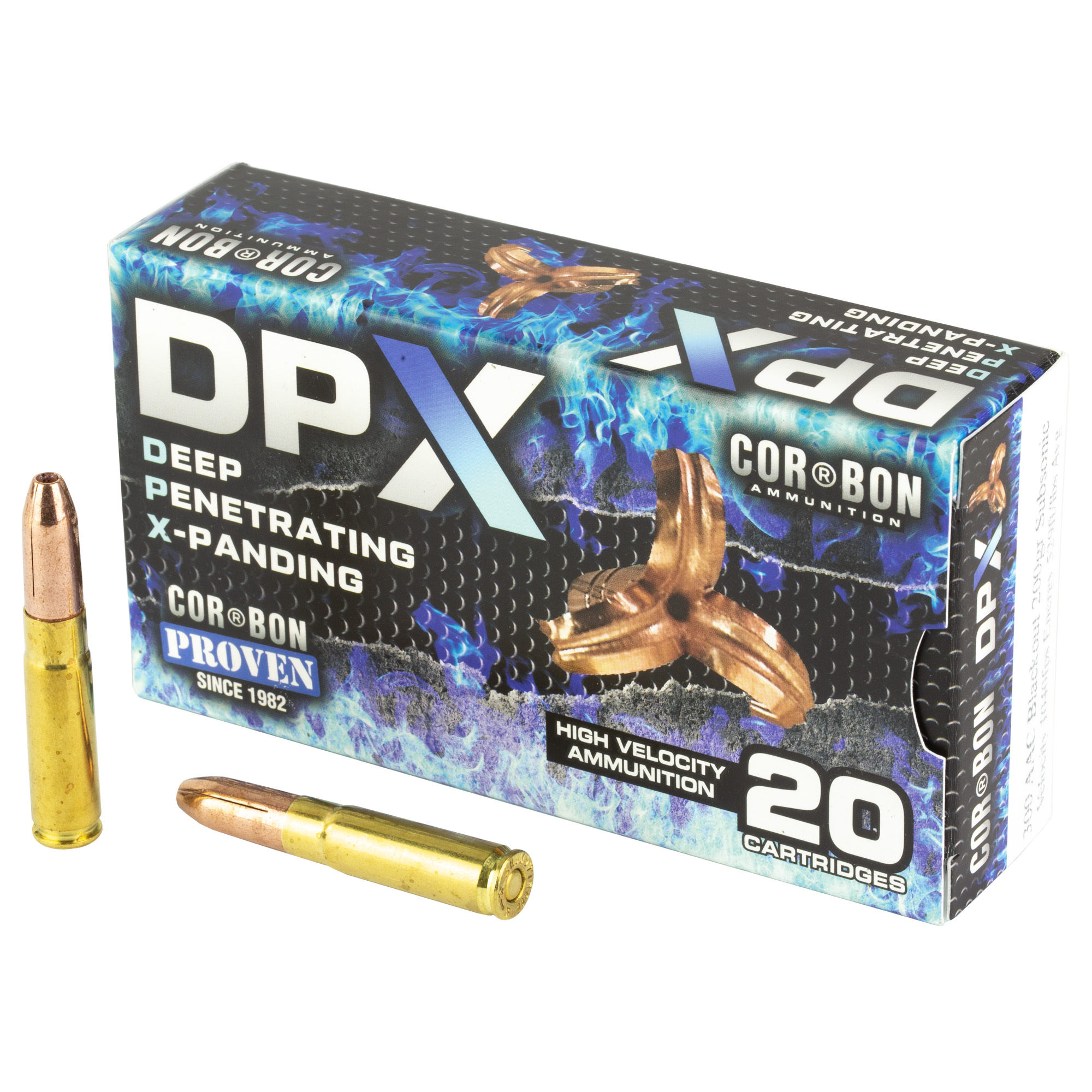 CorBon Deep Penetrating X bullet .300 AAC Blackout Ammunition, 20 Rounds JHP 200Gr - DPX300AAC200