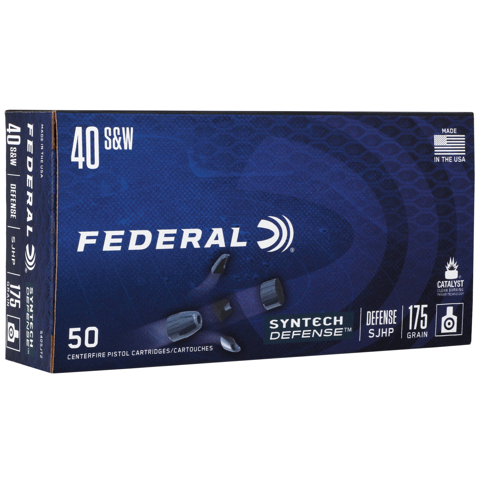 FED SYN DEF 40 S&W 175GR SJHP 50/500 - No Credit Card Fees - Low, flat rate shipping