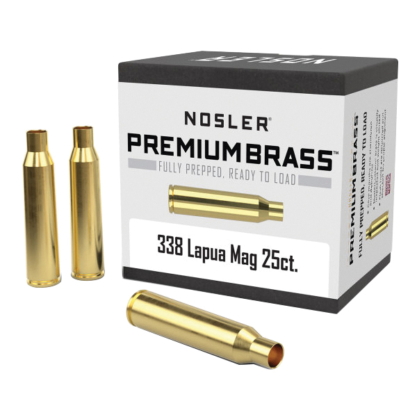 Nosler .338 Lapua Magnum Large Rifle Premium Brass, 25rds