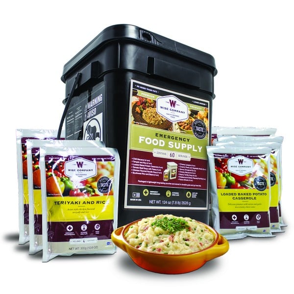 Wise Company 60 Serving Emergency Freeze Dried Entree Food Bucket - 01-160 - Wise Food