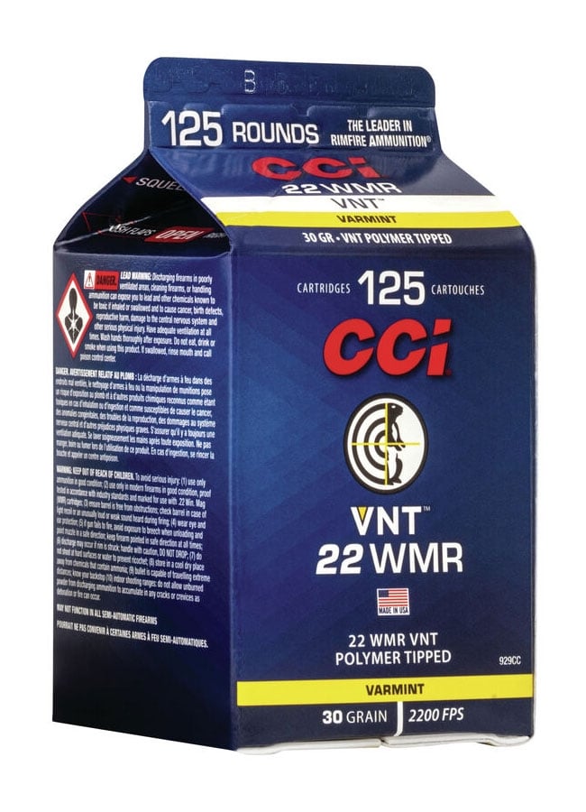 CCI Pour Pack Rimfire Ammo 22 WMR 30 gr. Varmint Tipped 125 rd. - Flat Rate Shipping Under 30lbs! - No Credit Card Fees