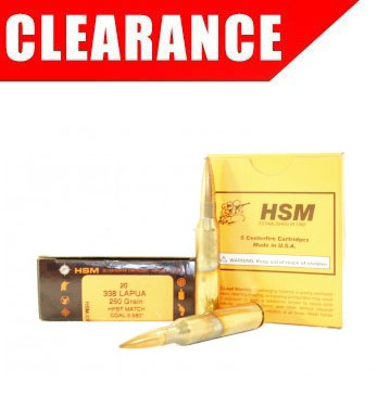 HSM 338LAP2N68 Match 338 Lapua Mag 250 gr Sierra MatchKing BTHP 20 Per Box/ 20 Case - No Credit Card Fees - Low, flat rate shipping