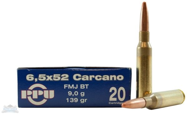 PRVI PRVI Partizan 6.5x52 Carcano 139gr FMJBT Ammunition 20rds - PP6.01