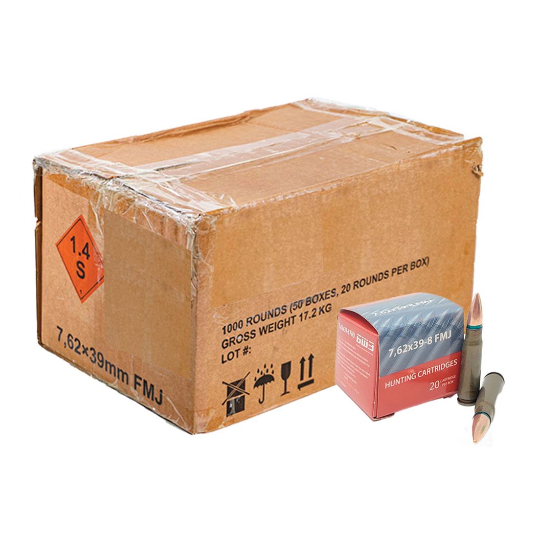 Red Army Standard BSP 7.62x39mm 122 gr FMJ 1000rds