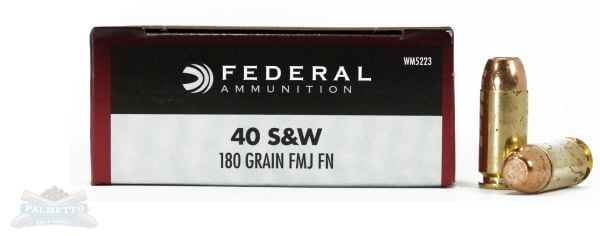 Federal 40 S&W 180gr FMJ Champion Ammunition 50rds - WM5223