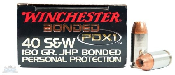 Winchester 40 S&W 180gr PDX1 Pistol Ammunition 20rds - S40SWPDB1