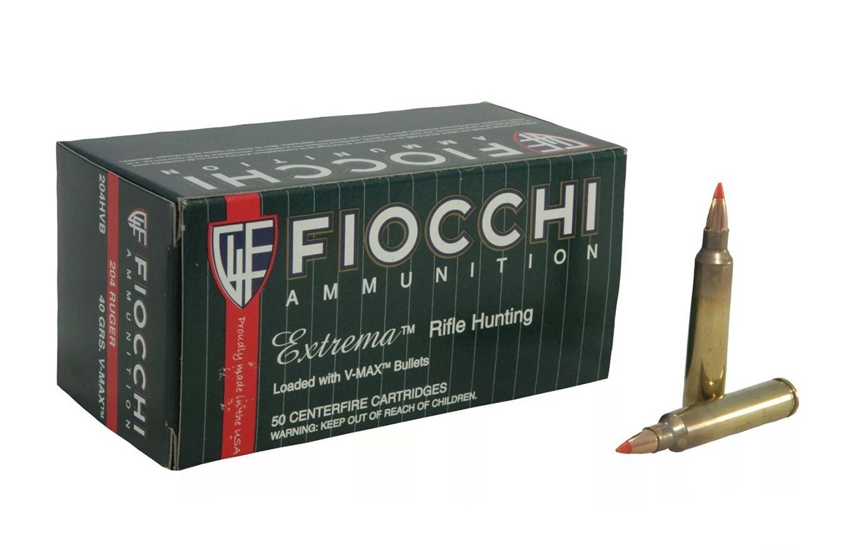 Fiocchi Extrema .204 Ruger V-Max 40 gr 50 Rounds Ammunition - 204HVB