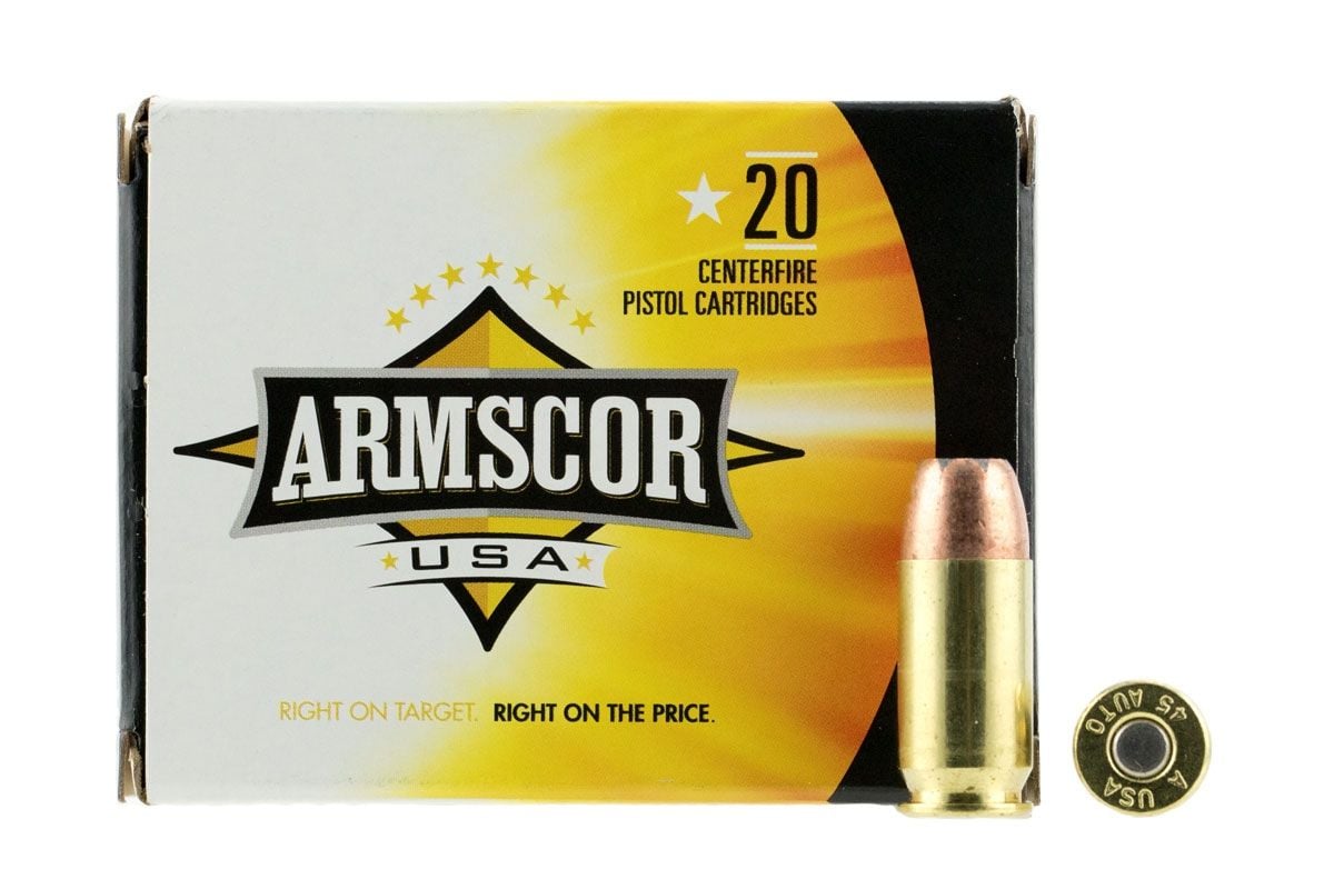 Armscor 45 ACP 230 gr JHP 20 Rounds Ammunition - AC45A-10N