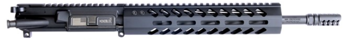 HM Defense 12.50" Classic Upper 5.56x45mm 1:8 M-LOK Rail Mid-Length with BCG and CH, Black - 125MBUP556