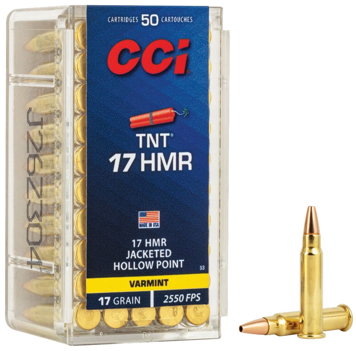 CCI CCI .17 HMR 17gr TNT HP Ammunition 50rds- - -0053