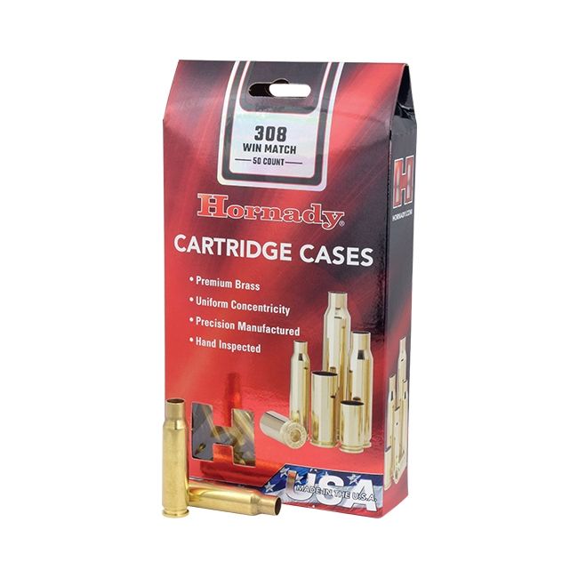 Hornady Hornady New Unprimed Brass .308 Winchester Cartridge Cases, 50 count- 8661