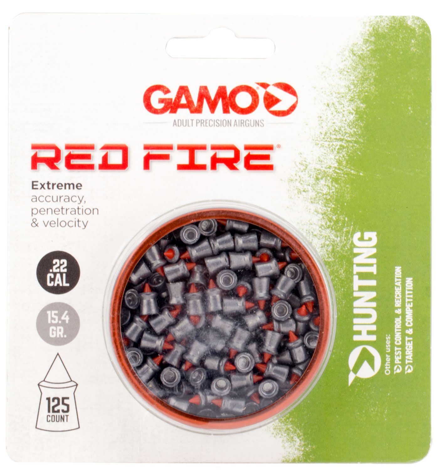Gamo Gamo Outdoor Red Fire .22 15.43 gr Diamond Shaped Pellet, 125/pack - 632270454