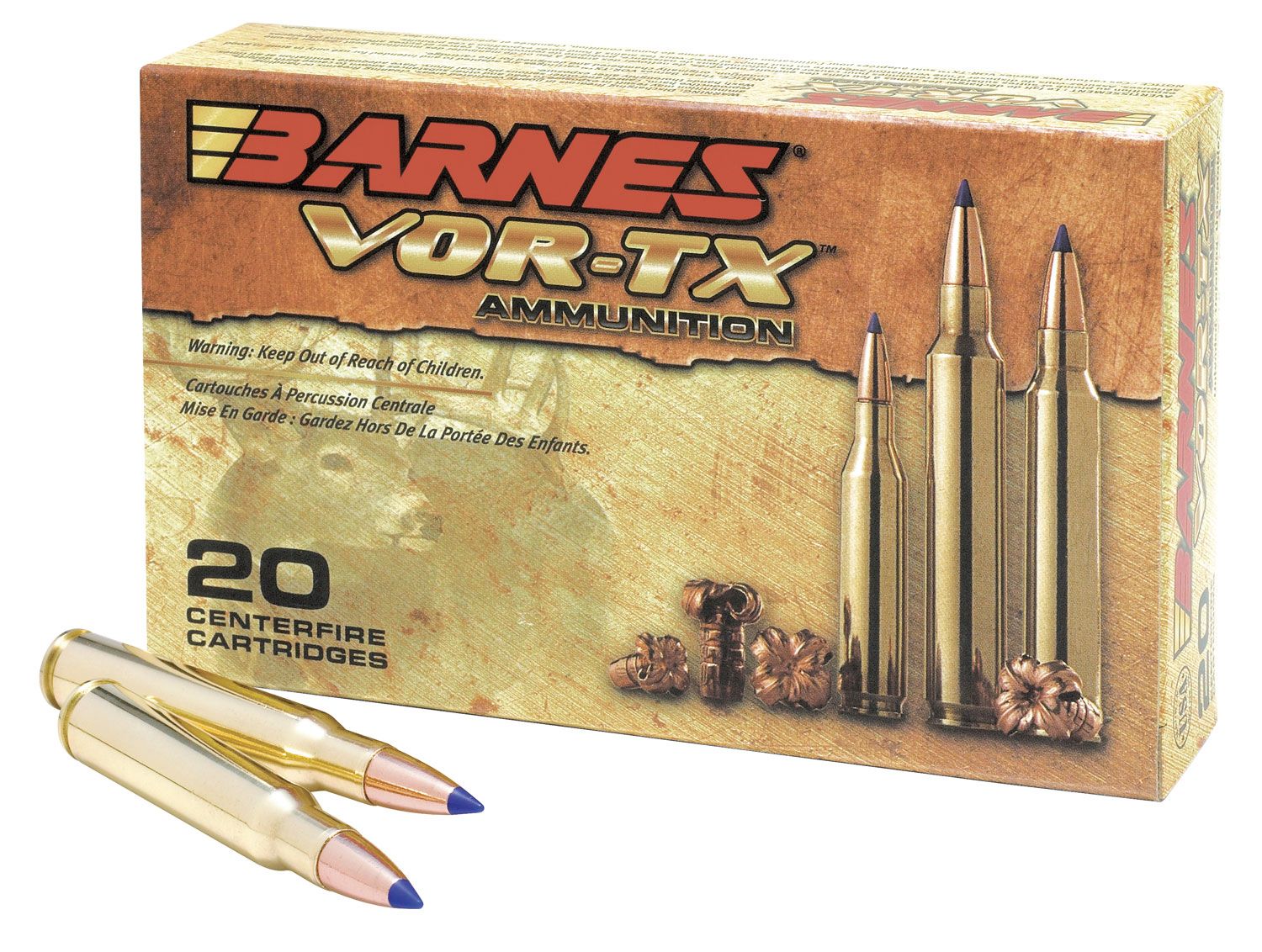 Barnes Barnes Bullets VOR-TX 180 gr Tipped TSX Boat Tail .300 Weatherby Mag Ammo, 20/box - 22013