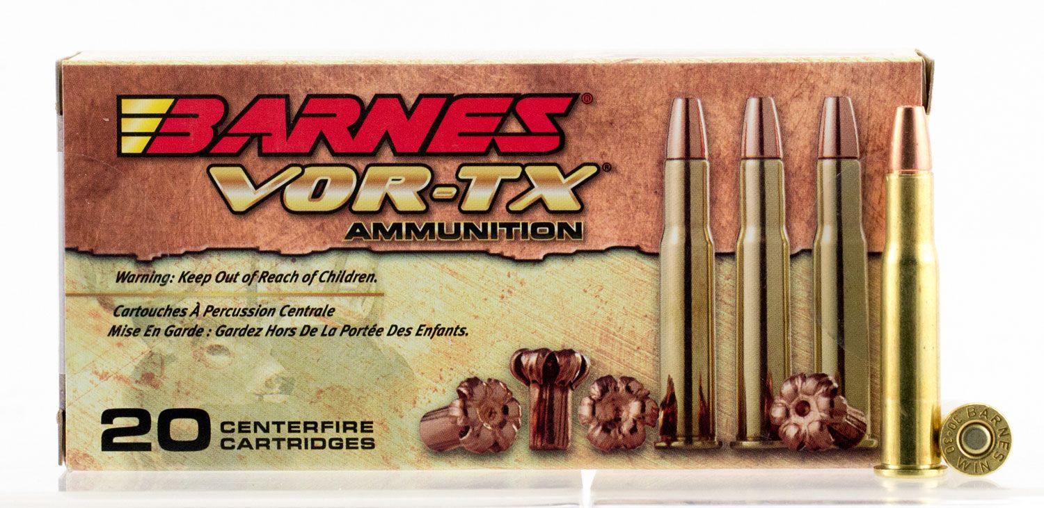 Barnes Bullets VOR-TX 150 gr TSX Flat Nose .30-30 Win Ammo, 20/box - 21535