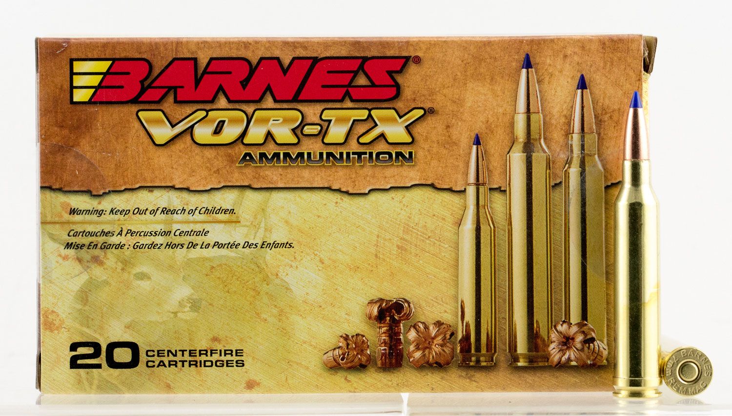Barnes Barnes Bullets VOR-TX 140 gr Tipped TSX Boat Tail 7mm Rem Mag Ammo, 20/box - 21526