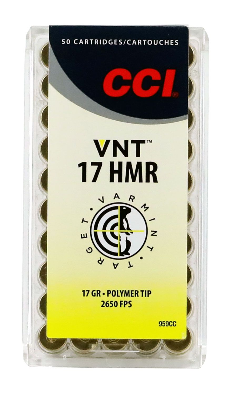 CCI CCI 17 gr VNT .17 HMR Ammo, 50/box - 959CC