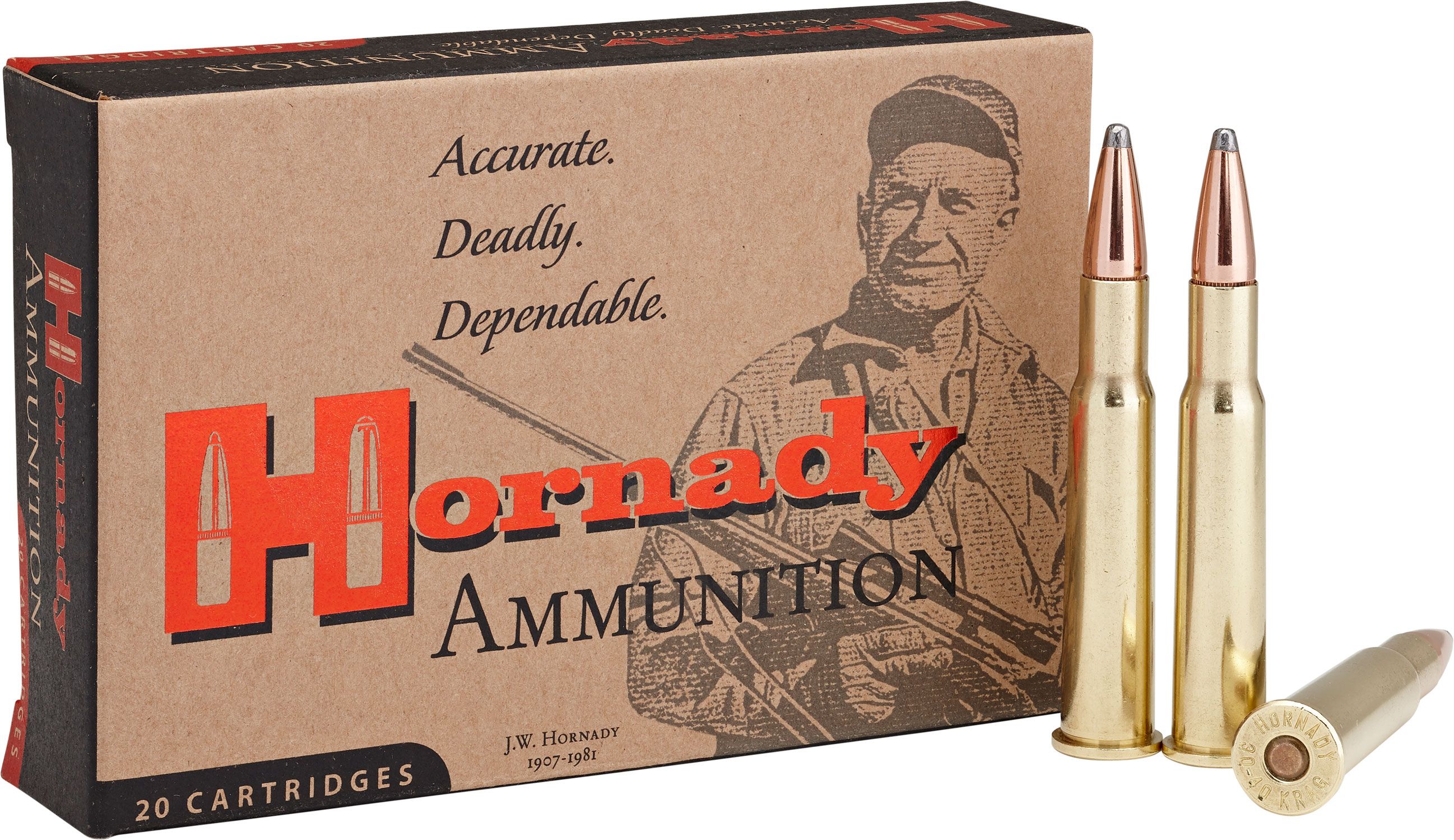 Hornady Custom 180 gr SP Interlock .30-40 Krag Ammo, 20/box - 81202