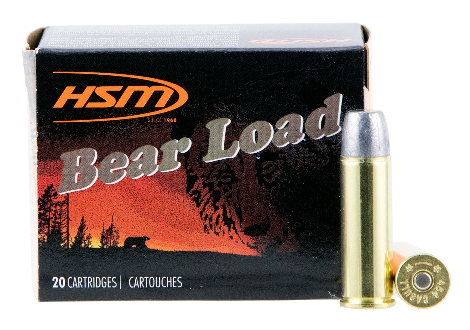 HSM HSM Ammunition Bear Load 325 gr Hard Lead Wide Flat Nose - Gas Check .454 Casull Ammo, 20/box - HSM-454C-4-N-20