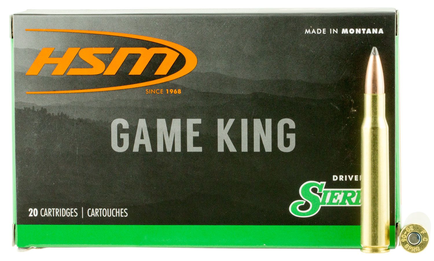 HSM HSM Ammunition Game King 150 gr Spitzer Boat Tail .300 RUM Ammo, 20/box - HSM-300RUM-11-N