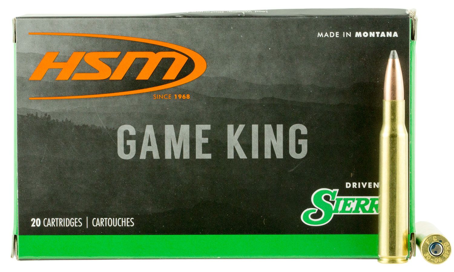 HSM HSM Ammunition Game King 180 gr Spitzer Boat Tail .30-06 Spfld Ammo, 20/box - HSM-30-06-41-N