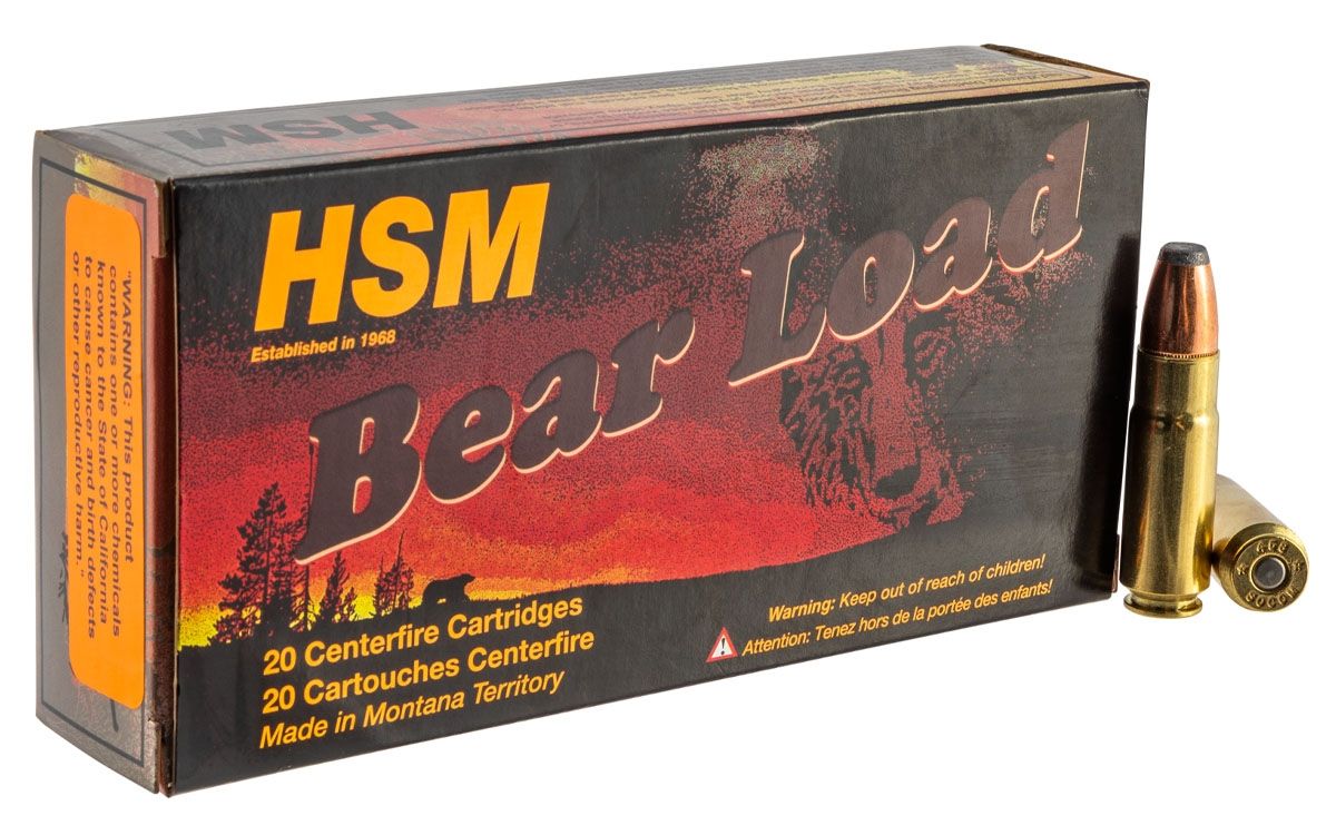 HSM Ammunition Bear Load 350 gr Jacketed Soft Point .458 Socom Ammo, 20/box - HSM-458Socom-1-N