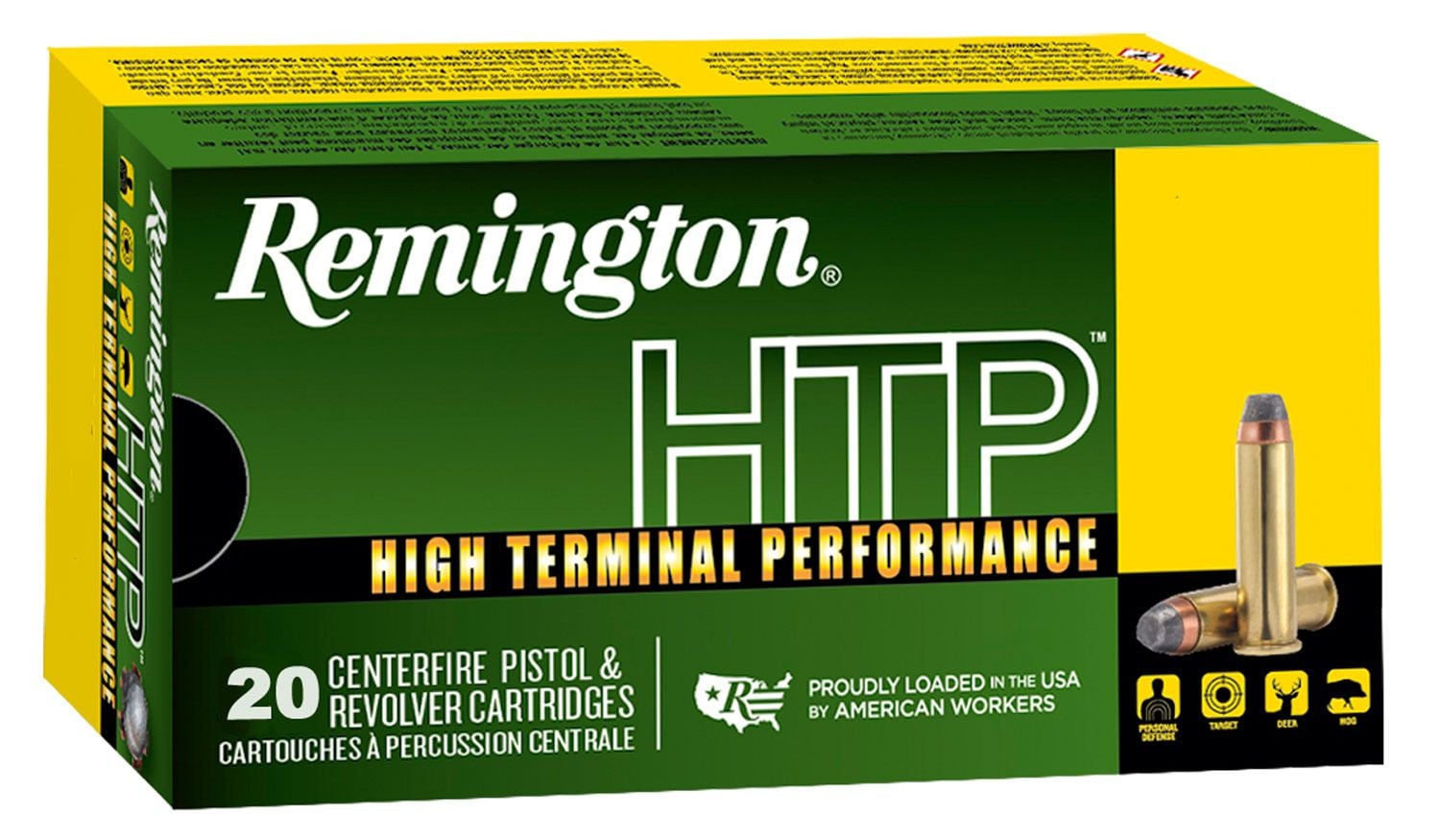 Remington Remington HTP 155 gr Jacketed Hollow Point .40 S&W Ammo, 20/box - RTP40SW1A