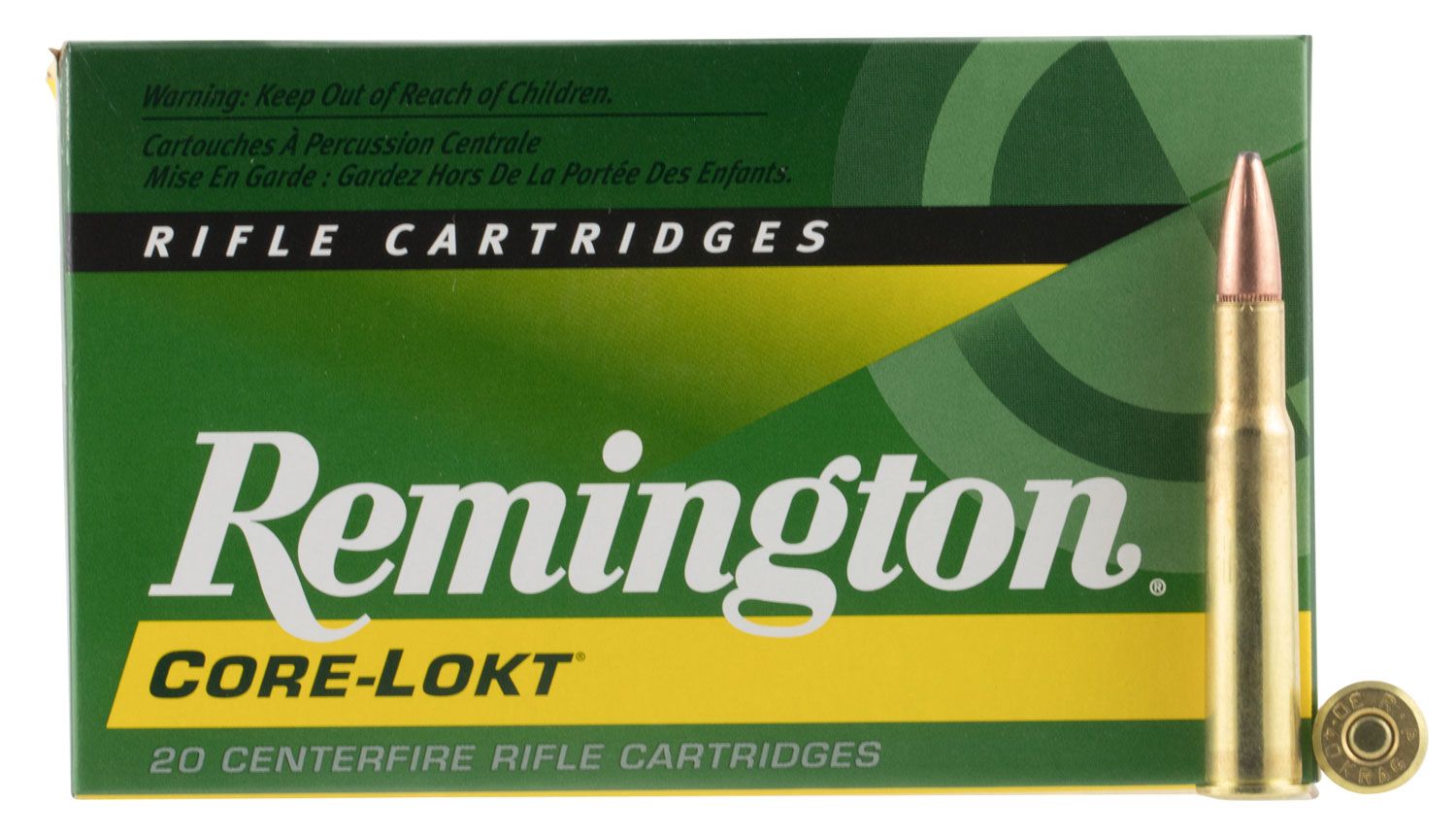Remington Core-Lokt 180 gr Pointed Soft Point .30-40 Krag Ammo, 20/box - R30402