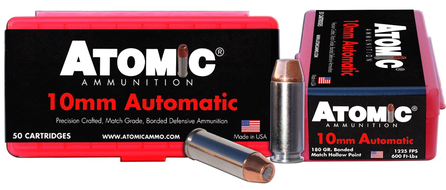 Atomic Atomic Ammunition 180 gr Bonded Match Hollow Point 10mm Ammo, 50/box - 00432
