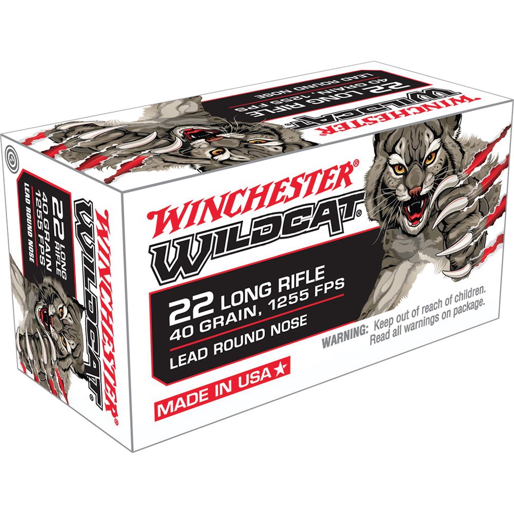 Winchester Winchester Ammunition USA Wildcat 40 gr Lead Round Nose .22lr Ammo, 50/box - WW22LR
