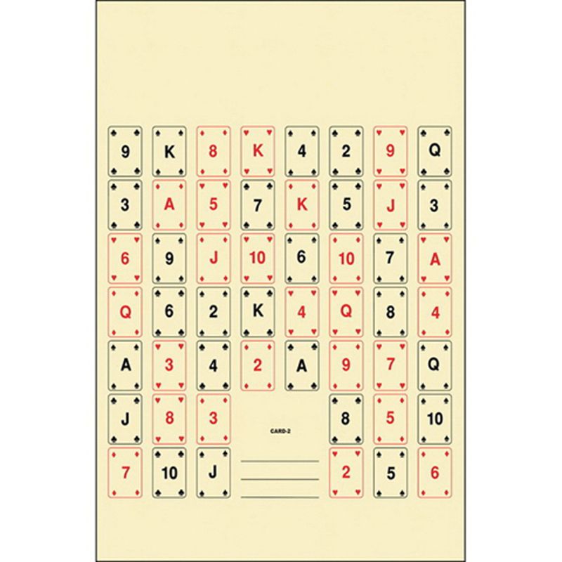 Action Action Target Law Enforcement 22.5" x 24" Set of 52 #2 Playing Card Target, Black/Red, 100/box - CARD-2-100