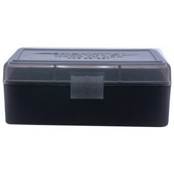 Berrys Berrys Bullets 403 .38 Spl/357 Mag 50 Round Flip-Top Ammo Box, Smoke/Black - 92948