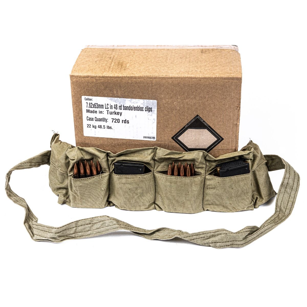 Turkish Surplus 151 gr LC FMJ 30-06 Ammunition, 720 Round Case - AM8009