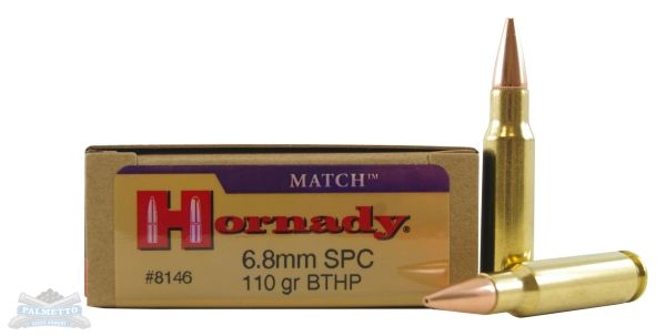 Hornady 6.8mm SPC 110gr BTHP w/ Cannelure 20rds 8146