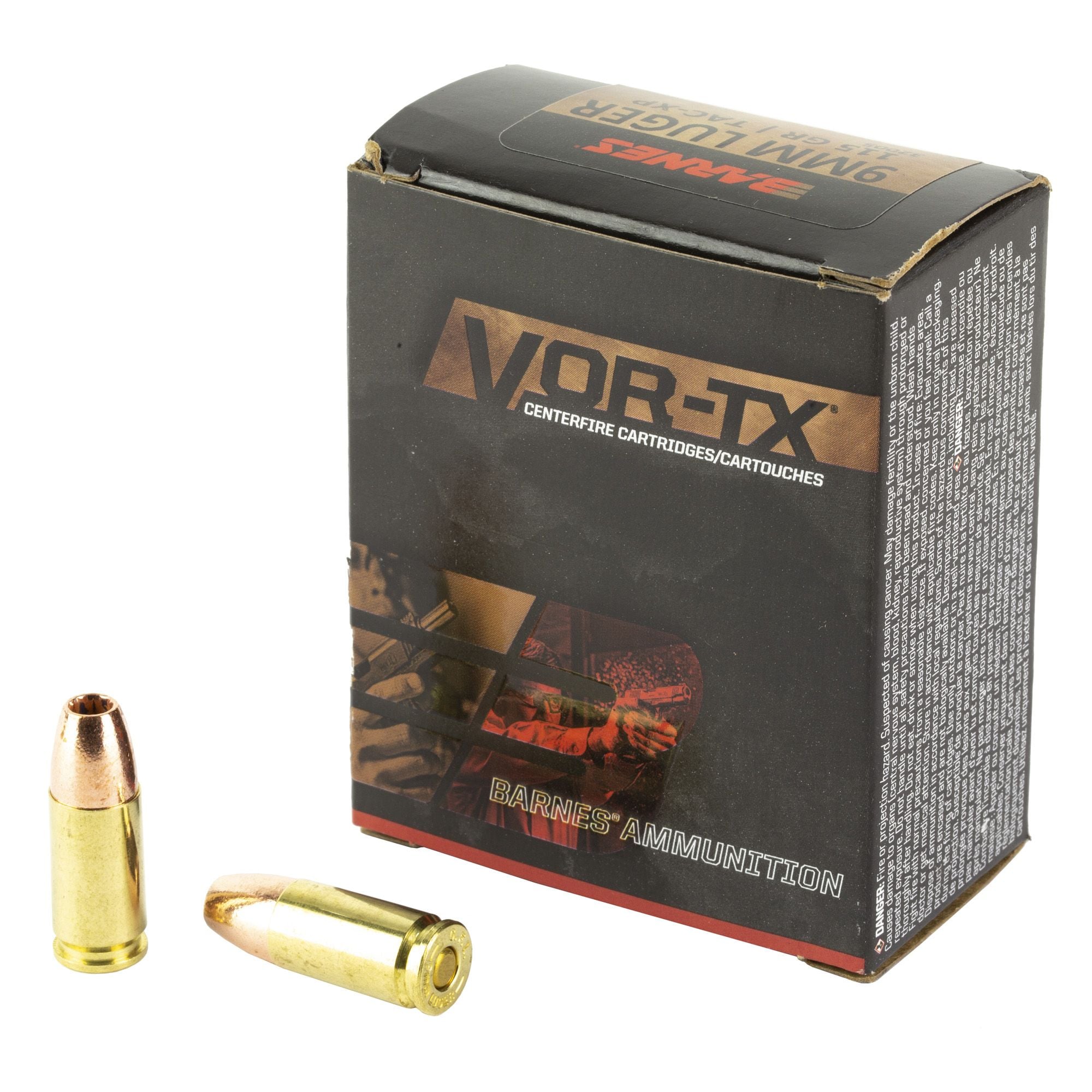 Barnes Barnes VOR-TX Handgun 9mm Ammunition, 20 Rounds XPB 115Gr - 32005