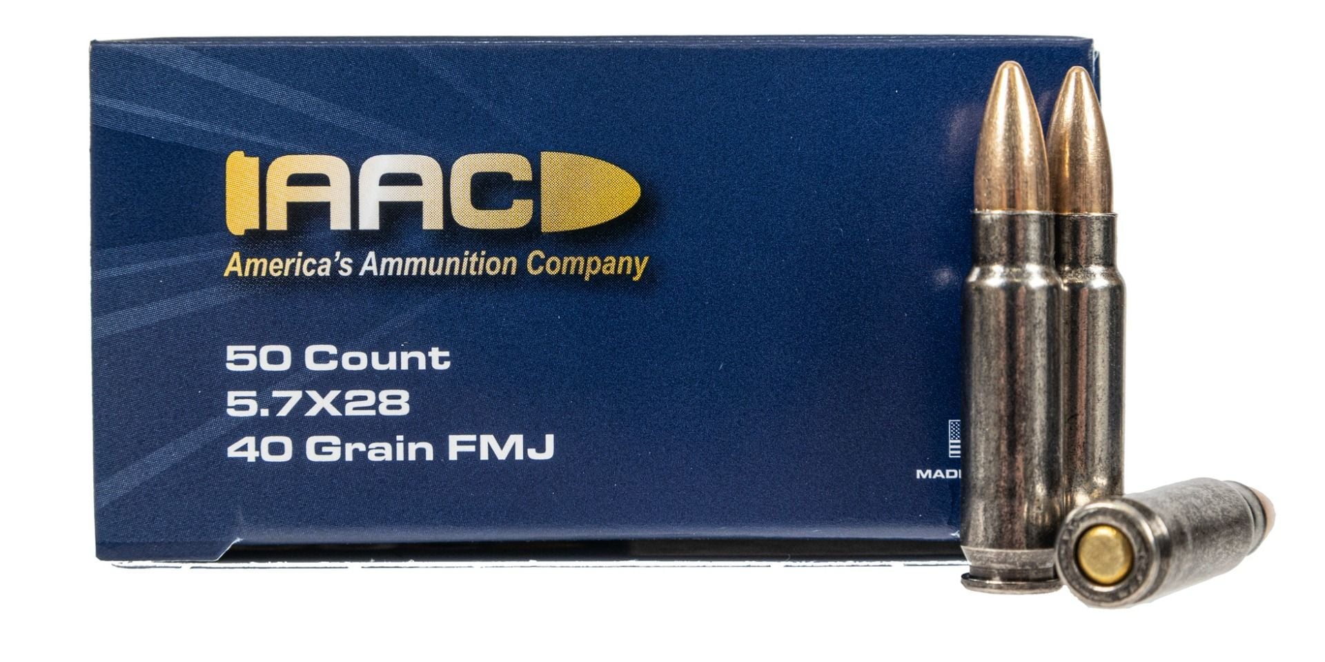 AAC 5.7x28mm Ammo 40 Grain FMJ 50rd Box