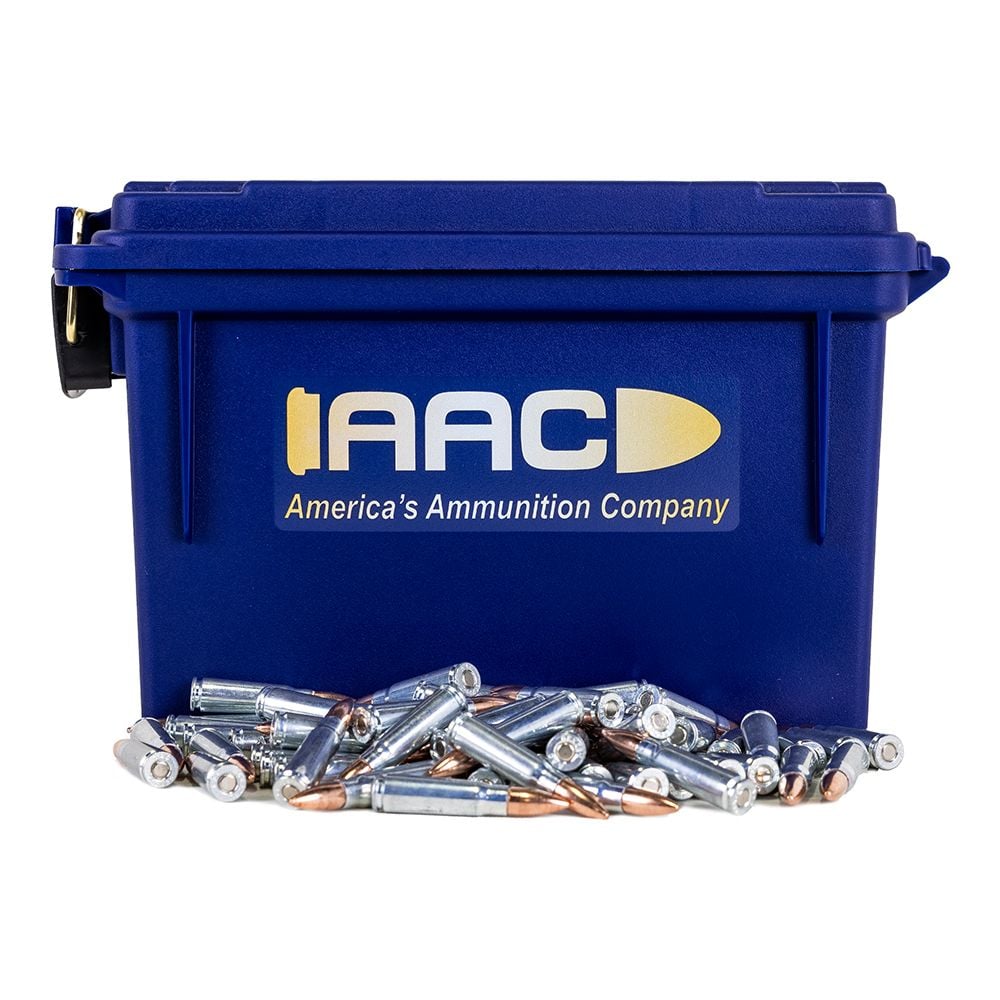AAC "Soviet Arms" 7.62x39mm 122 Grain FMJ SSSC 250rd With AAC Blue Ammo Can