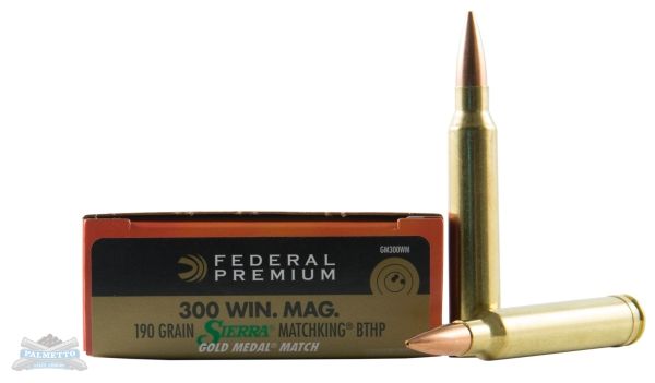 Federal Federal 300 Winchester Magnum 190gr Sierra MatchKing BTHP Gold Medal Ammunition 20rds - GM300WM