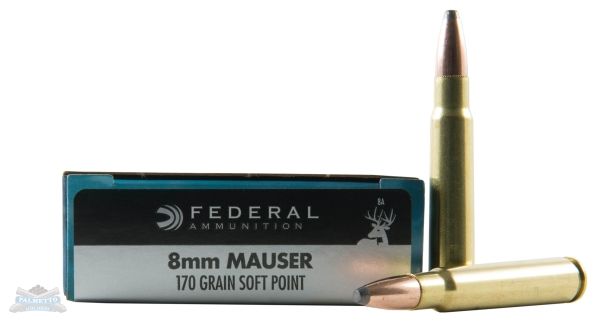 Federal 8mm Mauser 170gr SP Power-Shok Ammunition 20rds - 8A