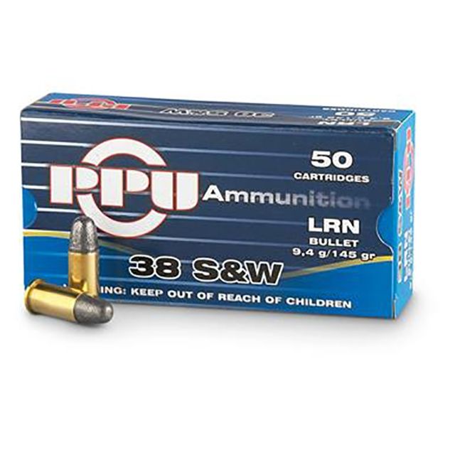 Prvi Prvi Partizan .38 S&W LRN 145 gr 50 Rounds Ammunition - PPH38SW