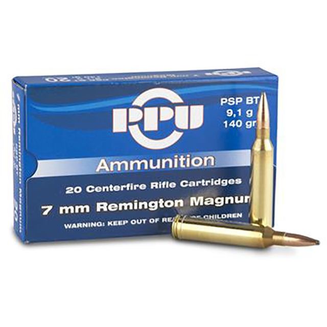 Prvi Prvi Partizan 7mm Remington Magnum PSP 140 gr 20 Rounds Ammunition - PP7RM1
