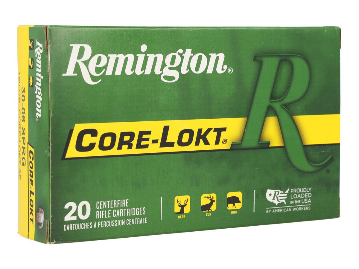 Remington Remington Core Lokt 180 gr SP 30-06 Springfield Ammunition, 20 Rounds - 21407