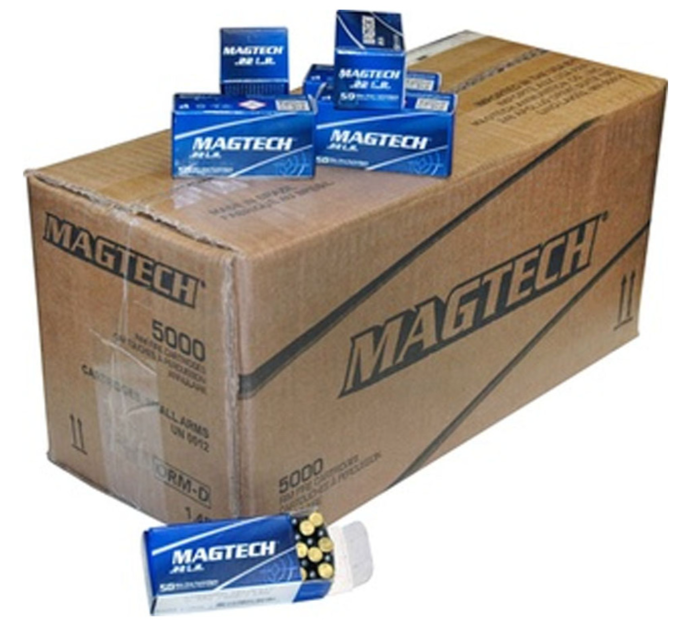 Magtech Magtech Rimfire .22LR Ammunition, 5000 Rounds Lead Round Nose 40Gr - 22B